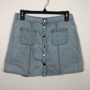 BDG Button Up Denim Mini Skirt Size Medium